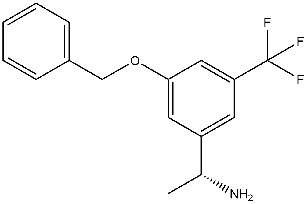 Benzenemethanamine, α-methyl-3-(phenylmethoxy)-5-(trifluoromethyl)-, (αR)- 구조식 이미지