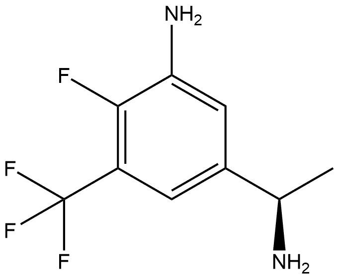 Benzenemethanamine, 3-amino-4-fluoro-α-methyl-5-(trifluoromethyl)-, (αR)- 구조식 이미지