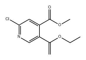 4-Pyridinecarboxylic acid, 2-chloro-5-(1-ethoxyethenyl)-, methyl ester Structure