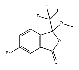 1(3H)-Isobenzofuranone, 6-bromo-3-methoxy-3-(trifluoromethyl)- 구조식 이미지