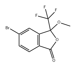 1(3H)-Isobenzofuranone, 5-bromo-3-methoxy-3-(trifluoromethyl)- 구조식 이미지