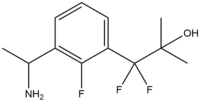 3-(1-Aminoethyl)-β,β,2-trifluoro-α,α-dimethylbenzeneethanol 구조식 이미지