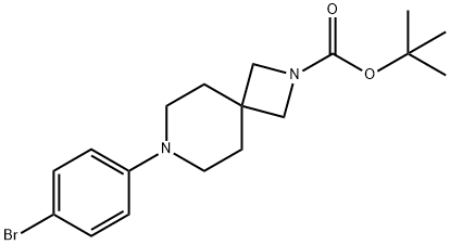 2,7-Diazaspiro[3.5]nonane-2-carboxylic acid, 7-(4-bromophenyl)-, 1,1-dimethylethyl ester 구조식 이미지