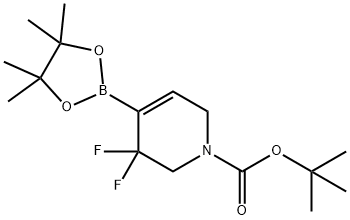 1(2H)-Pyridinecarboxylic acid, 3,3-difluoro-3,6-dihydro-4-(4,4,5,5-tetramethyl-1,3,2-dioxaborolan-2-yl)-, 1,1-dimethylethyl ester Structure