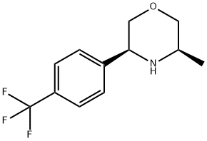 Morpholine, 3-methyl-5-[4-(trifluoromethyl)phenyl]-, (3R,5S)- Structure