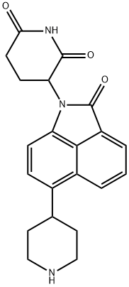 2,6-Piperidinedione, 3-[2-oxo-6-(4-piperidinyl)benz[cd]indol-1(2H)-yl]- Structure