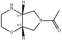 rel-1-[(4aR,7aS)-Hexahydropyrrolo[3,4-b]-1,4-oxazin-6(2H)-yl]ethanone Structure