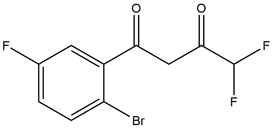 1-(2-Bromo-5-fluorophenyl)-4,4-difluoro-1,3-butanedione Structure