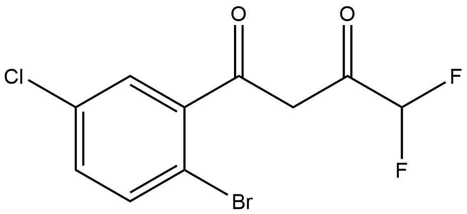 1-(2-Bromo-5-chlorophenyl)-4,4-difluoro-1,3-butanedione Structure