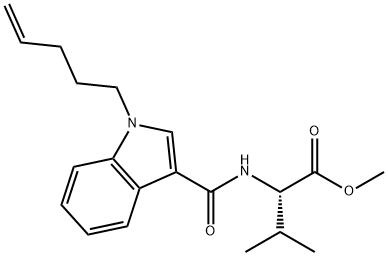 L-Valine, N-[[1-(4-penten-1-yl)-1H-indol-3-yl]carbonyl]-, methyl ester Structure