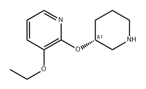 Pyridine, 3-?ethoxy-?2-?[(3R)?-?3-?piperidinyloxy]?- Structure