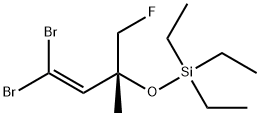 [[(1R)-3,3-Dibromo-1-(fluoromethyl)-1-methyl-2-propen-1-yl]oxy]triethylsilane 구조식 이미지