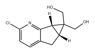 Cyclopropa[4,5]cyclopenta[1,2-b]pyridine-6,6(5H)-dimethanol, 2-chloro-5a,6a-dihydro-, (5aR,6aS)- Structure