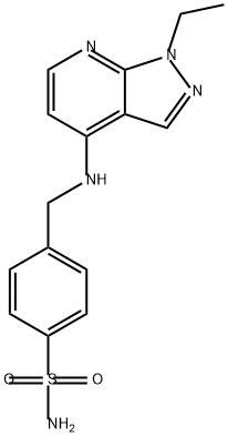 Benzenesulfonamide, 4-[[(1-ethyl-1H-pyrazolo[3,4-b]pyridin-4-yl)amino]methyl]- Structure