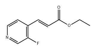 2-Propenoic acid, 3-(3-fluoro-4-pyridinyl)-, ethyl ester, (2E)- 구조식 이미지