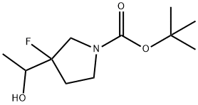 1,1-Dimethylethyl 3-fluoro-3-(1-hydroxyethyl)-1-pyrrolidinecarboxylate 구조식 이미지