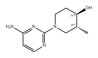 4-Piperidinol, 1-(4-amino-2-pyrimidinyl)-3-methyl-, (3R,4R)-rel- Structure