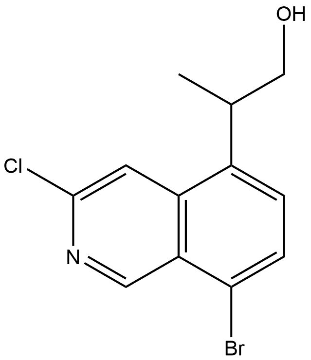 8-Bromo-3-chloro-β-methyl-5-isoquinolineethanol Structure