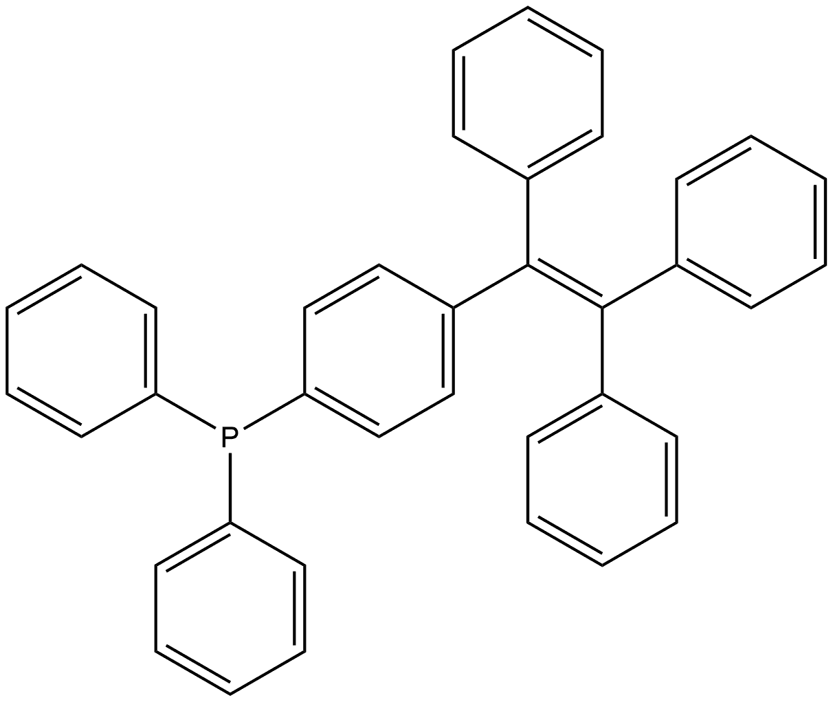 Diphenyl[4-(1,2,2-triphenylethenyl)phenyl]phosphine Structure