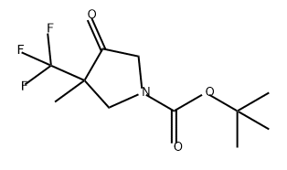 1-Pyrrolidinecarboxylic acid, 3-methyl-4-oxo-3-(trifluoromethyl)-, 1,1-dimethylethyl ester 구조식 이미지