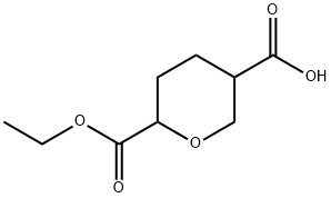 2H-Pyran-2,5-dicarboxylic acid, tetrahydro-, 2-ethyl ester Structure