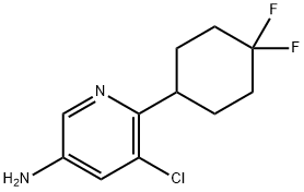 3-Pyridinamine, 5-chloro-6-(4,4-difluorocyclohexyl)- 구조식 이미지