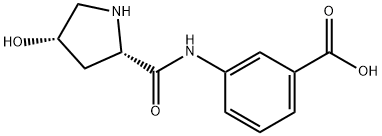 Benzoic acid, 3-[[[(2S,4S)-4-hydroxy-2-pyrrolidinyl]carbonyl]amino]- 구조식 이미지