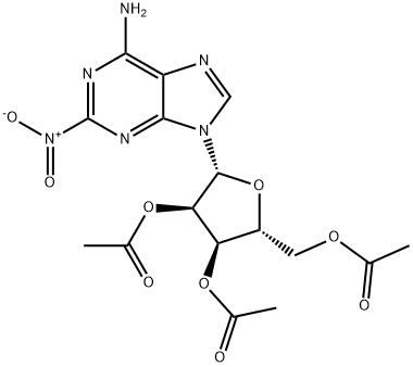 Adenosine, 2-nitro-, 2',3',5'-triacetate Structure