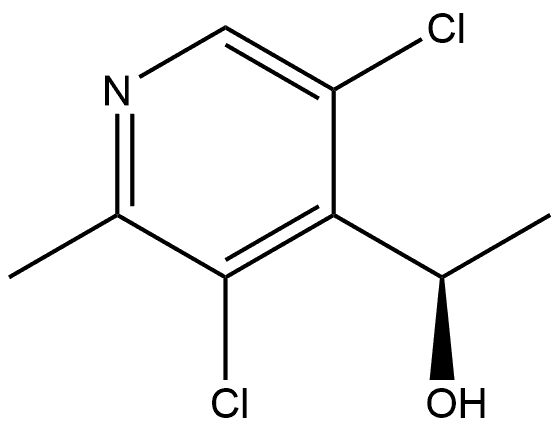 4-Pyridinemethanol, 3,5-dichloro-α,2-dimethyl-, (αR)- Structure