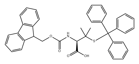 Valine, N-[(9H-fluoren-9-ylmethoxy)carbonyl]-3-[(triphenylmethyl)thio]- Structure