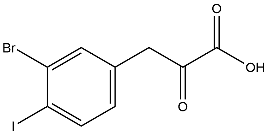 3-Bromo-4-iodo-α-oxobenzenepropanoic acid Structure