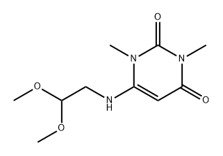 2,4(1H,3H)-Pyrimidinedione, 6-[(2,2-dimethoxyethyl)amino]-1,3-dimethyl- Structure