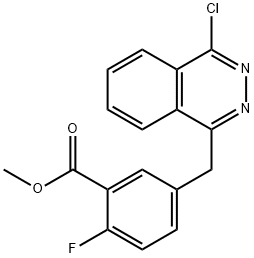 Methyl 5-[(4-chloro-1-phthalazinyl)methyl]-2-fluorobenzoate Structure