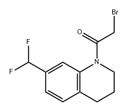 Ethanone, 2-bromo-1-[7-(difluoromethyl)-3,4-dihydro-1(2H)-quinolinyl]- Structure