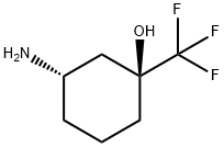 (1S,3S)-3-amino-1-(trifluoromethyl)cyclohexanol Structure