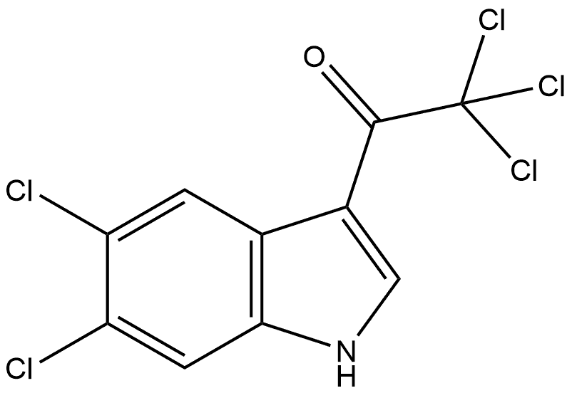 2,2,2-Trichloro-1-(5,6-dichloro-3-indolyl)ethanone Structure