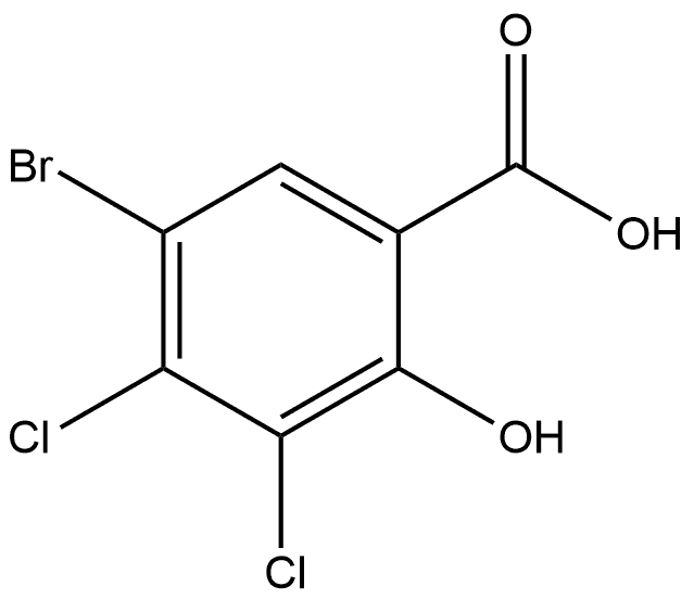 5-Bromo-3,4-dichloro-2-hydroxybenzoic acid Structure