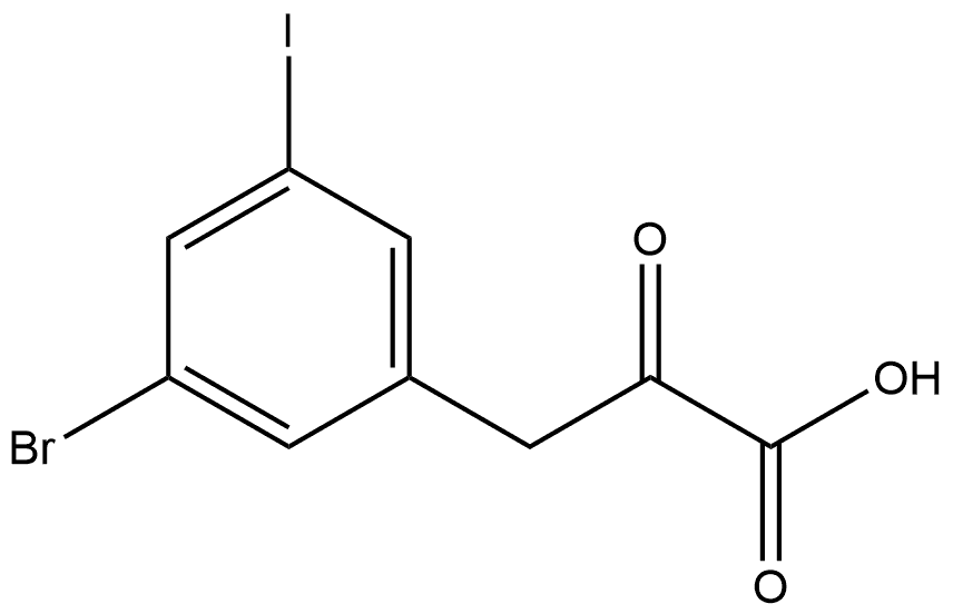 3-Bromo-5-iodo-α-oxobenzenepropanoic acid Structure