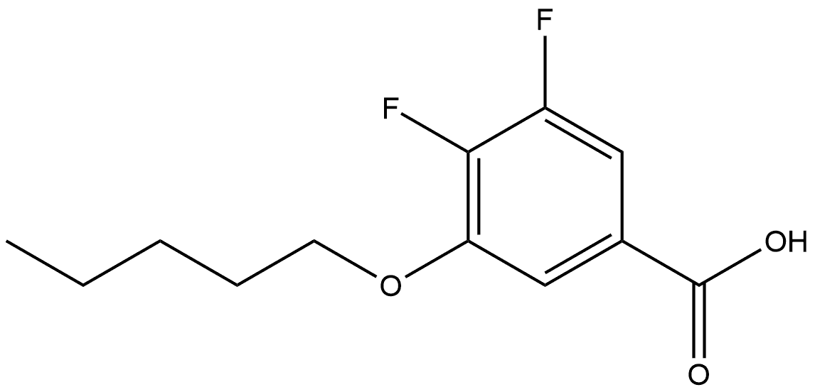 3,4-Difluoro-5-(pentyloxy)benzoic acid Structure