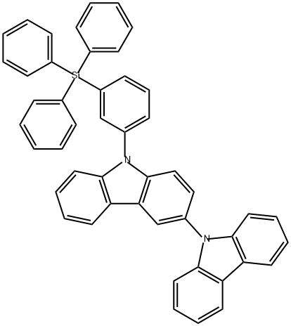 3,9'-Bi-9H-carbazole, 9-[3-(triphenylsilyl)phenyl]- 구조식 이미지