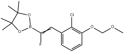 2-[2-[2-Chloro-3-(methoxymethoxy)phenyl]-1-fluoroethenyl]-4,4,5,5-tetramethyl-1,3,2-dioxaborolane Structure