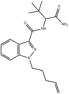 1H-Indazole-3-carboxamide, N-[1-(aminocarbonyl)-2,2-dimethylpropyl]-1-(4-penten-1-yl)- Structure