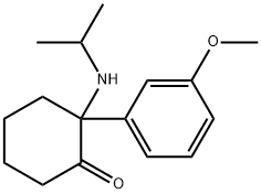 Cyclohexanone, 2-(3-methoxyphenyl)-2-[(1-methylethyl)amino]- Structure