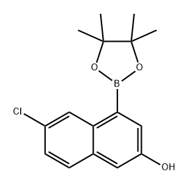 2-Naphthalenol, 6-chloro-4-(4,4,5,5-tetramethyl-1,3,2-dioxaborolan-2-yl)- Structure