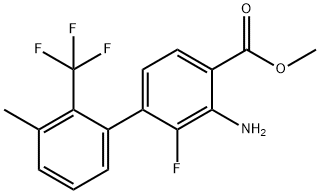 Methyl 3-amino-2-fluoro-3'-methyl-2'-(trifluoromethyl)-[1,1'-biphenyl]-4-carboxylate Structure