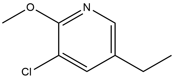 Pyridine, 3-chloro-5-ethyl-2-methoxy- Structure