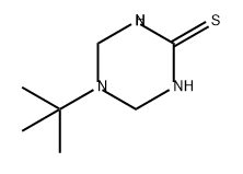 1,3,5-Triazine-2(1H)-thione, 5-(1,1-dimethylethyl)tetrahydro- Structure