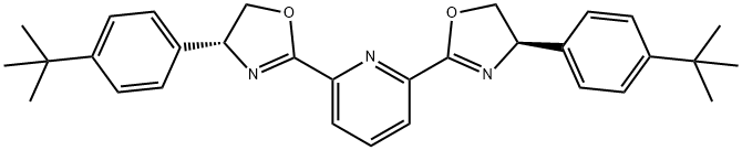 Pyridine, 2,6-bis[(4R)-4-[4-(1,1-dimethylethyl)phenyl]-4,5-dihydro-2-oxazolyl]- Structure