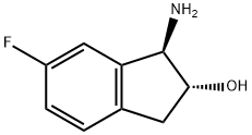 1H-Inden-2-ol, 1-amino-6-fluoro-2,3-dihydro-, (1R,2R)- Structure