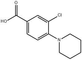 3-Chloro-4-(piperidin-1-yl)benzoic acid Structure